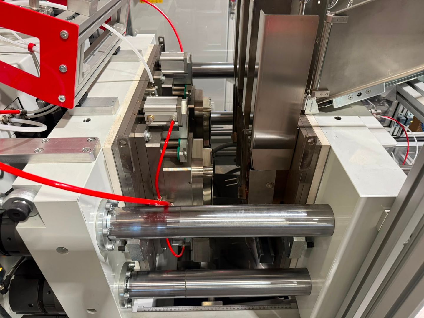Industrial food packaging machinery on a production line